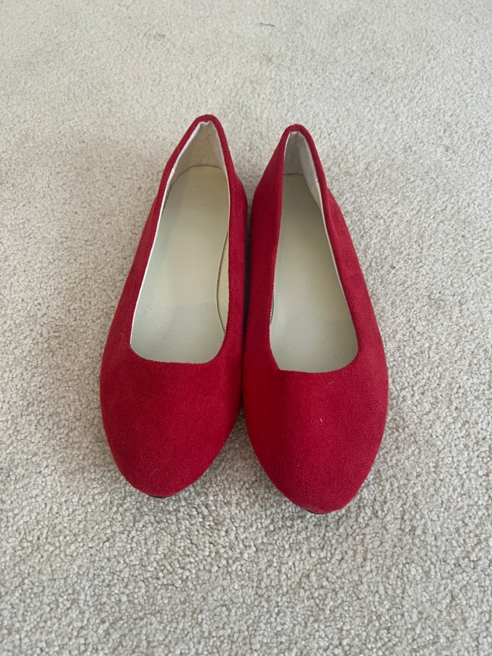 Women's Red Suede Ballet Flats size 41